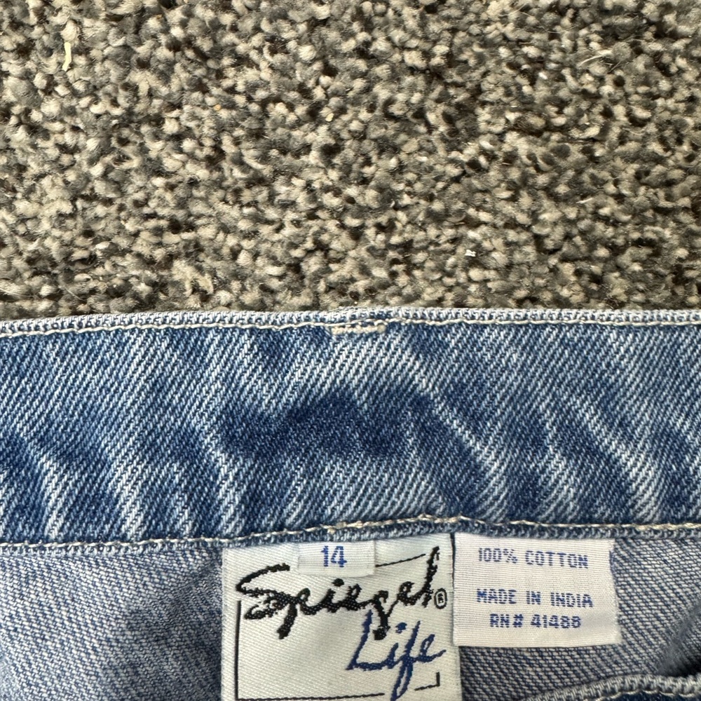 Spiegel Blue Straight Leg Jeans with Floral Embroidery - Picture 2 of 9